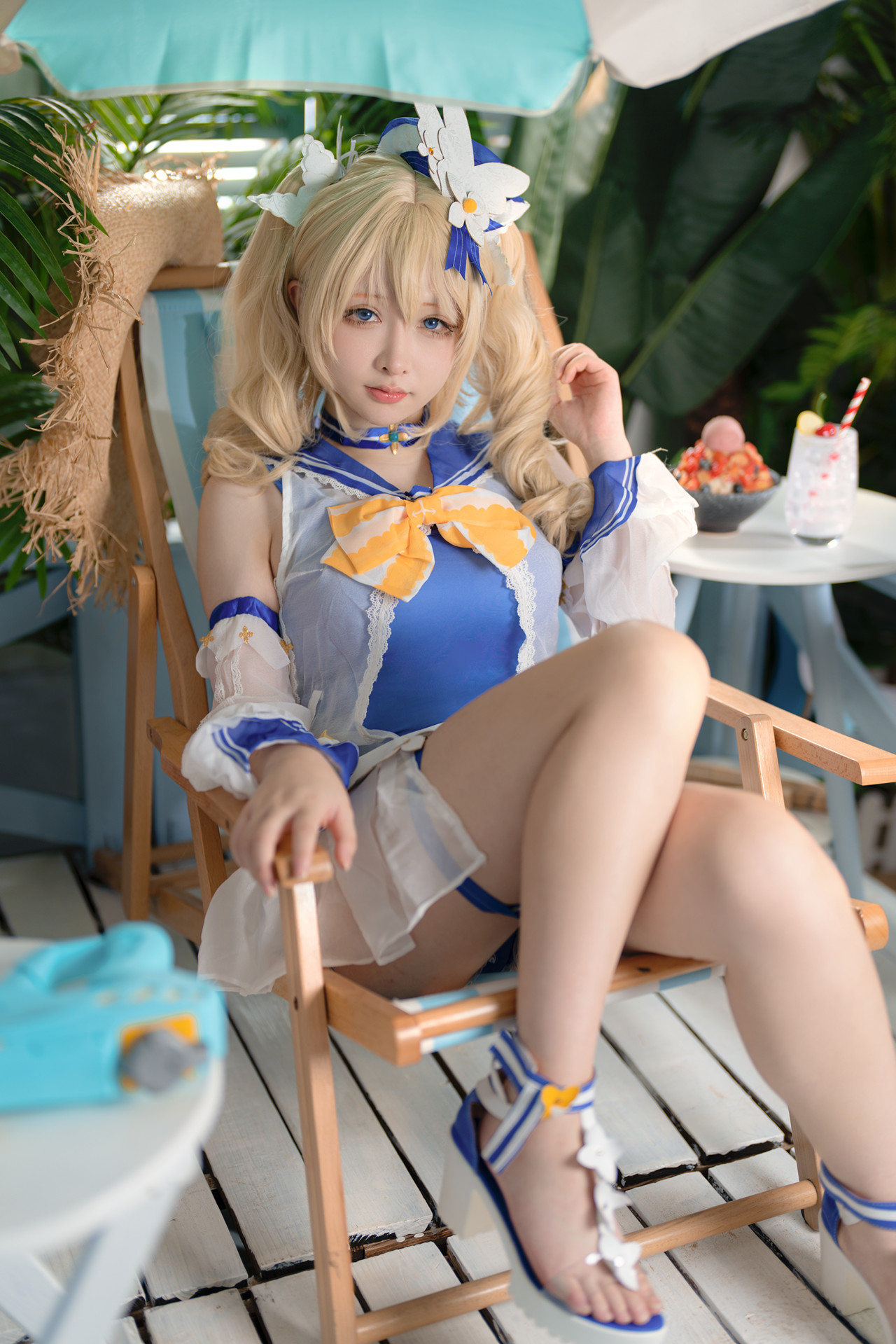 Cosplay 樱梨梨 芭芭拉泳装