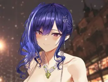 青髪女子畫像　その２??