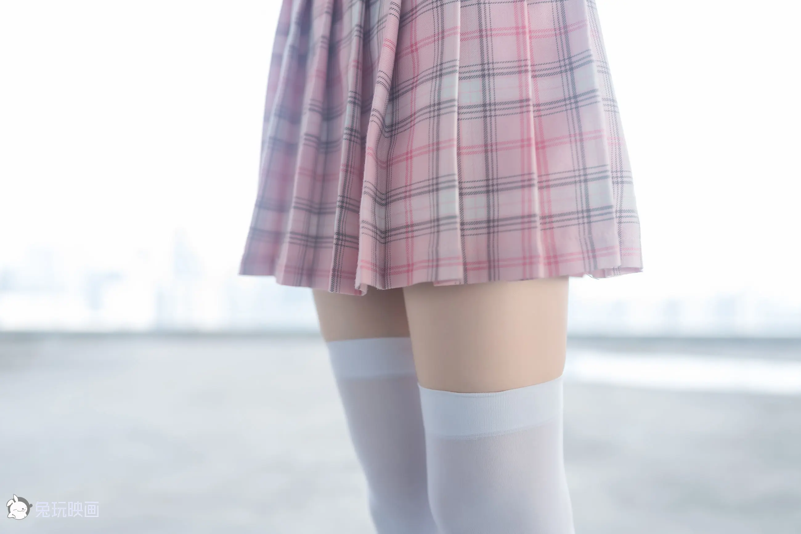 [兔玩映畫] - 俏皮的粉格裙