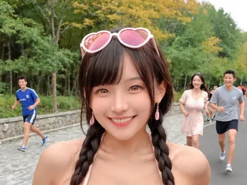 Hot spring with girls