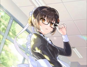 眼鏡女子畫像　その２６