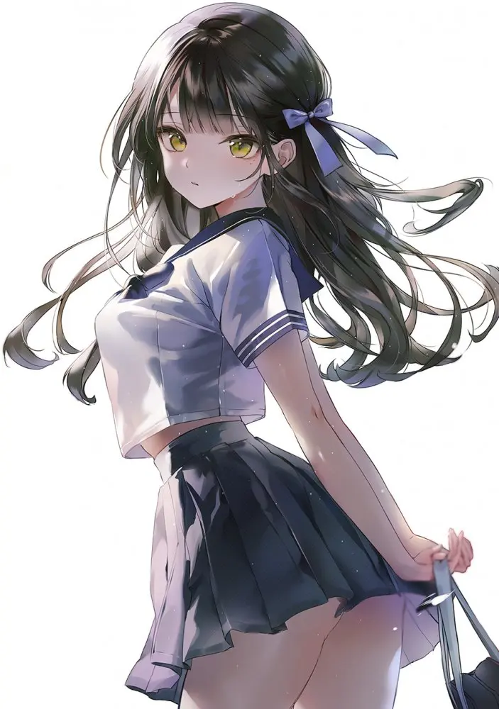 黒髪女子畫像　その４５