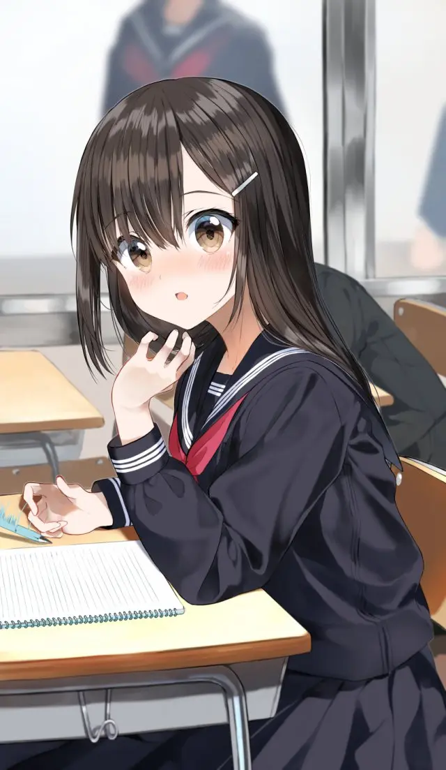 【水手服、西裝】セーラー・ブレザー・制服女子畫像　その４０