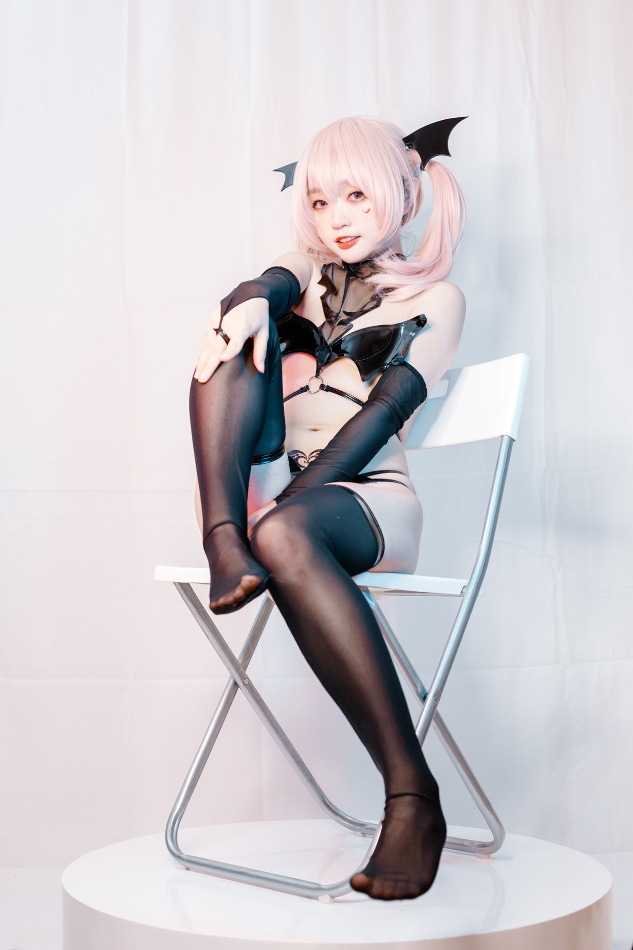 Cosplay 神沢永莉 万圣节 粉毛小惡魔