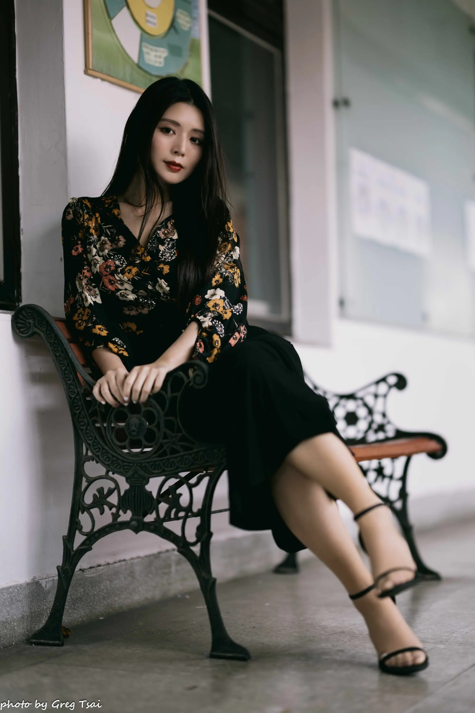 【美腿番外篇系列】長腿美模 筱筱 黑色長裙 高跟美腿