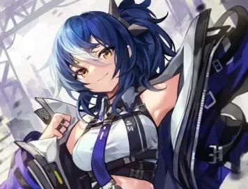 青髪女子畫像　その１９