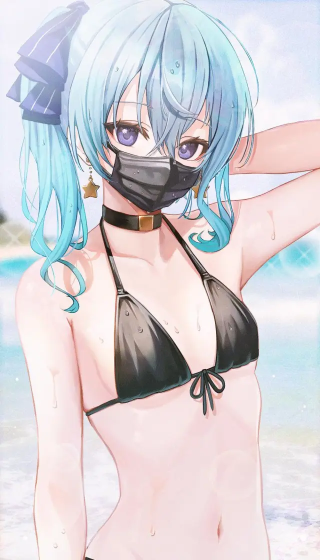 青髪女子畫像　その２２
