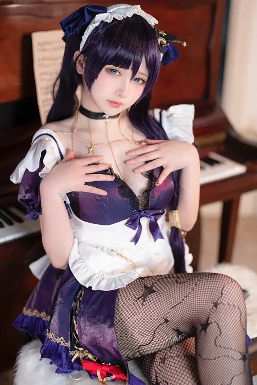 Cosplay 樱梨梨 莫娜女仆