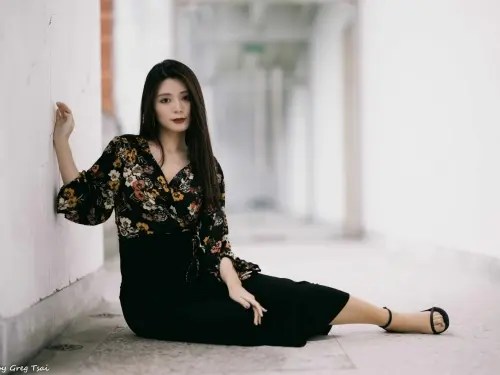 【美腿番外篇系列】長腿美模 筱筱 黑色長裙 高跟美腿