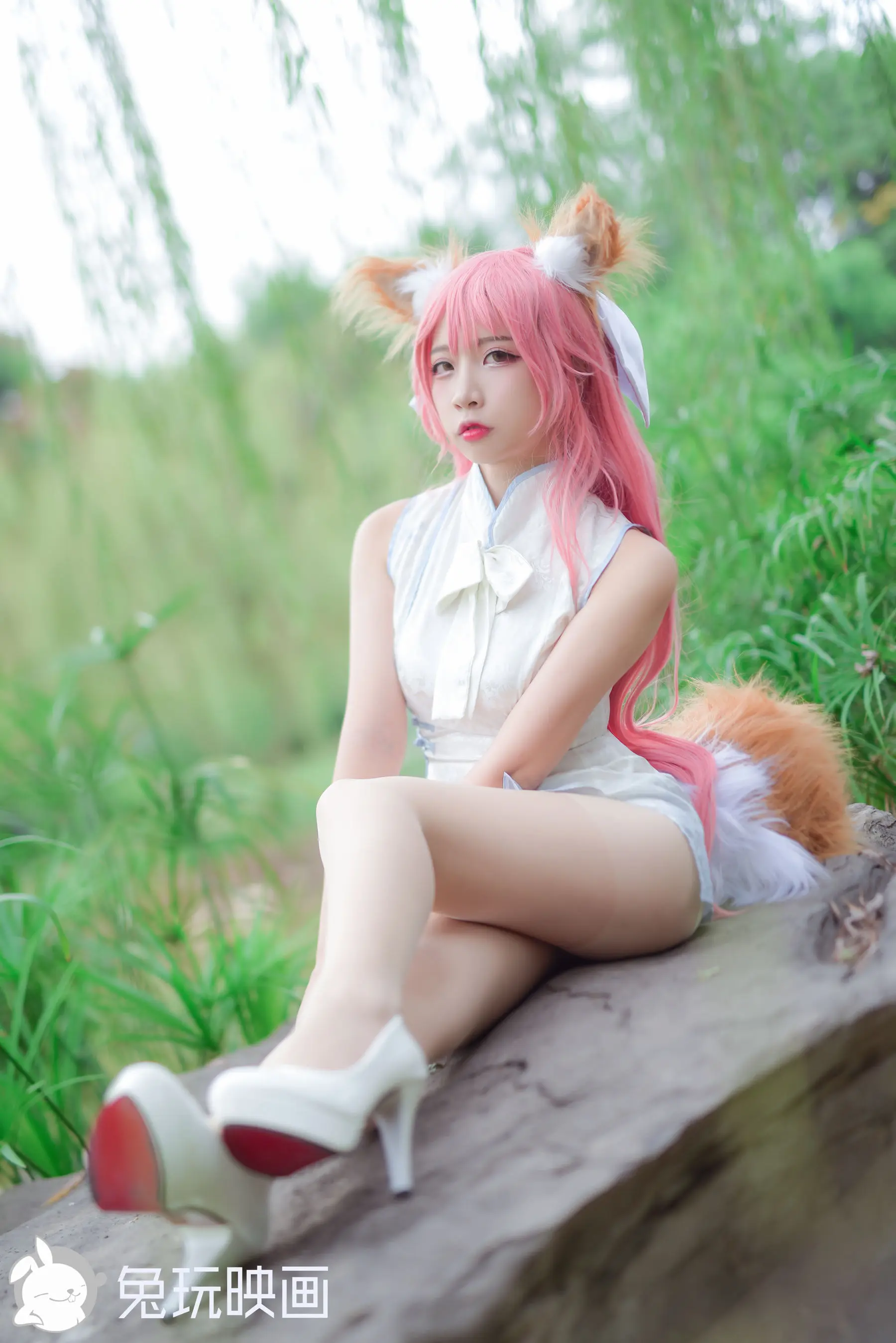 [兔玩映畫] - 玉藻前白旗袍