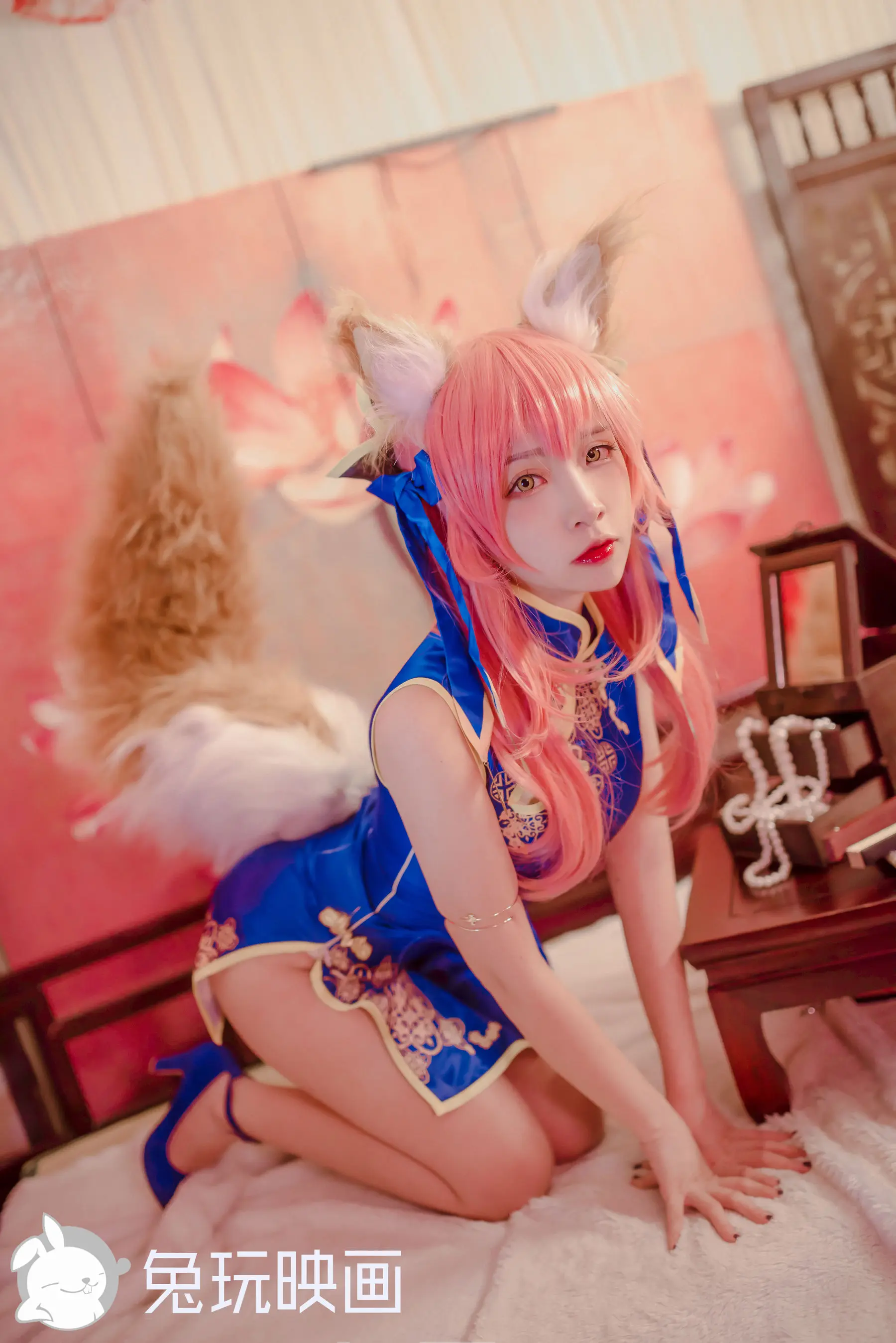 [兔玩映畫] - 玉藻前的藍旗袍