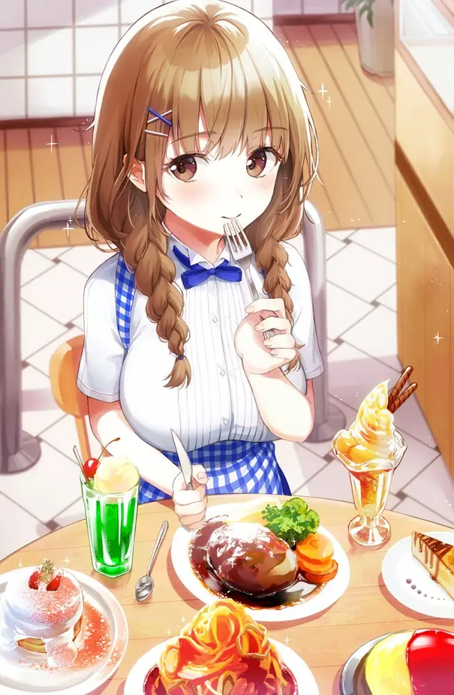 食事･飲食してる女の子の畫像　その２