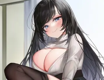 黒髪女子畫像　その３８