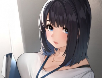 黒髪女子畫像　その３６