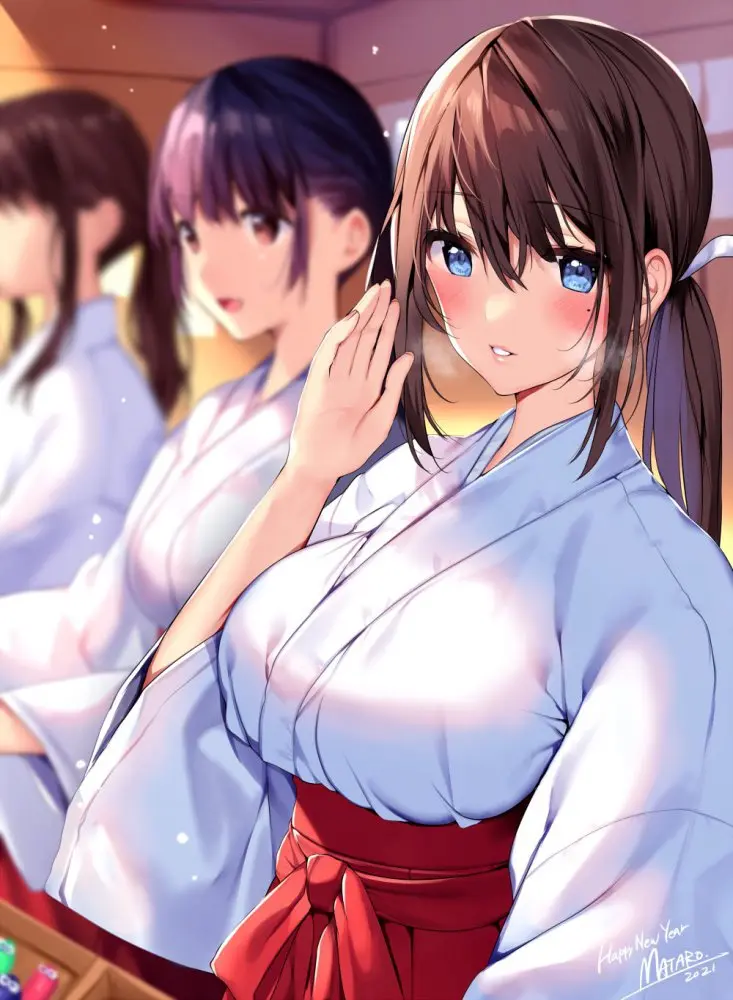 巫女服を著た女の子の畫像　その２