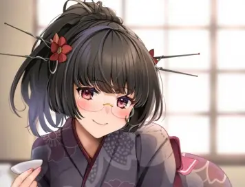 黒髪女子畫像　その３７