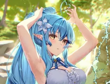 青髪女子畫像　その１７