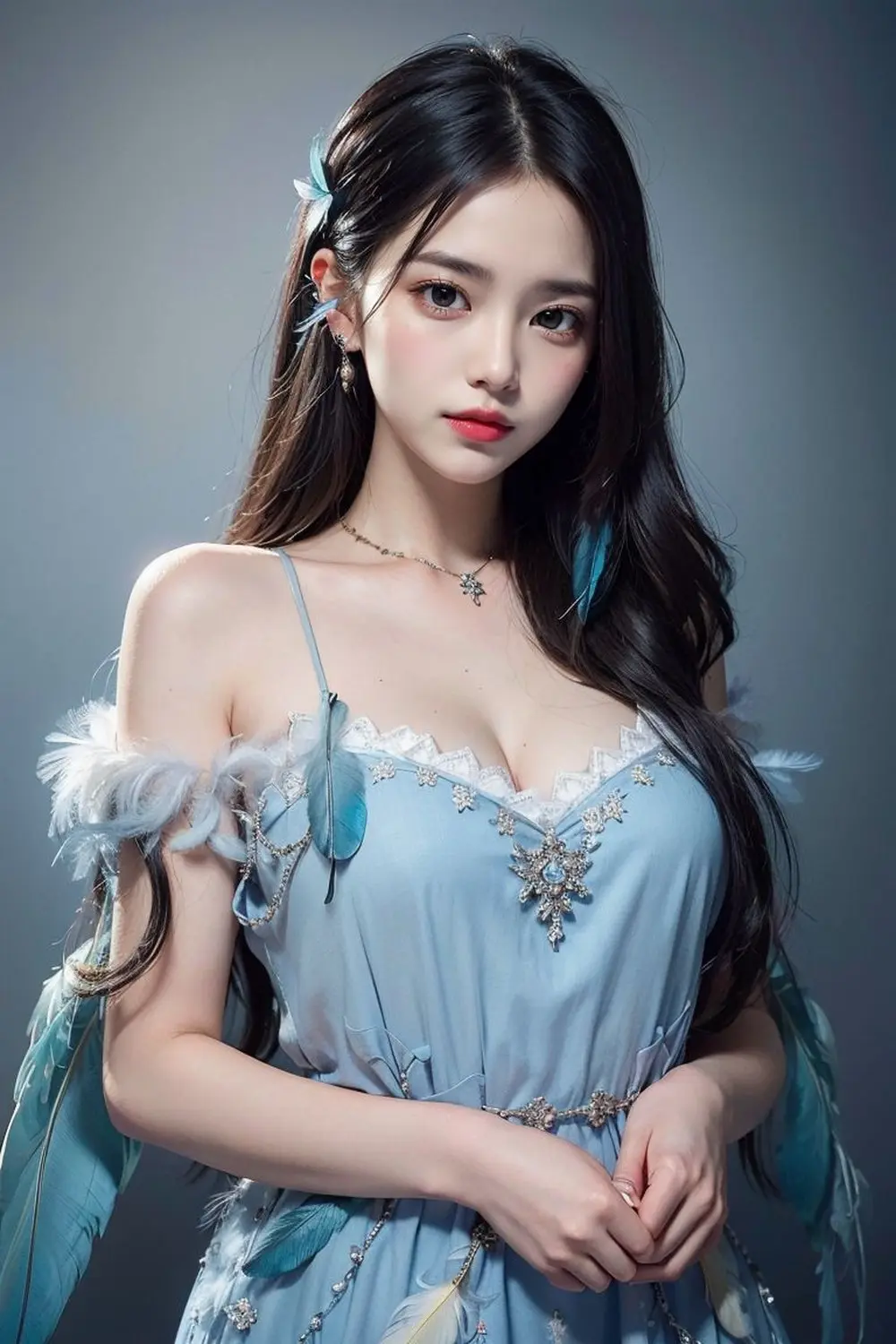 ★PATREON★ [AI Kaori] Set 1 - Blue Undergarment