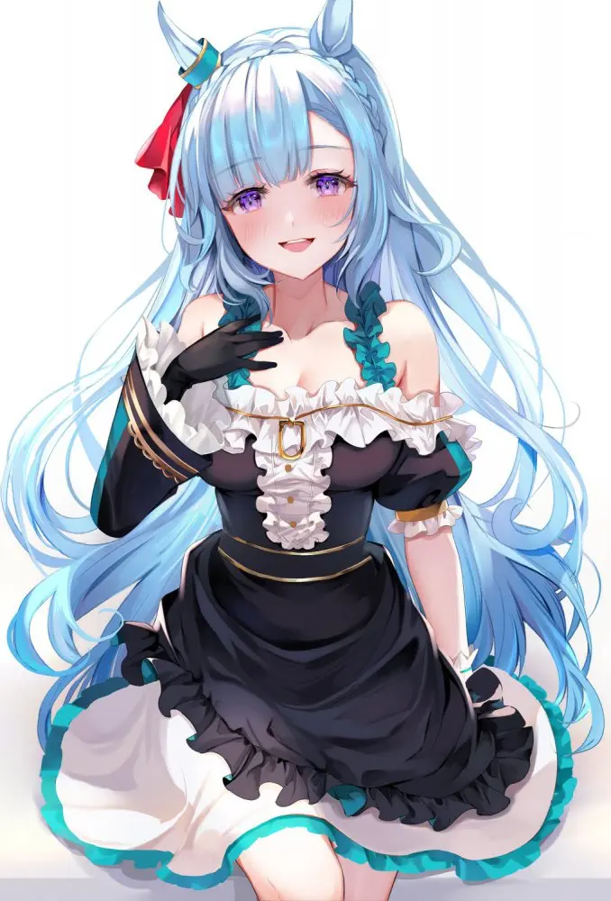 青髪女子畫像　その２１